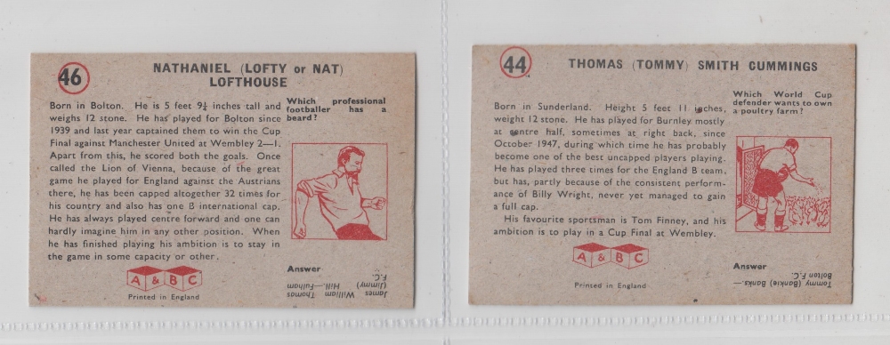 Trade cards, A&BC Gum, Footballers, (Planet, 1-46) 'X' size (set, 46 cards) (gd) - Image 24 of 24