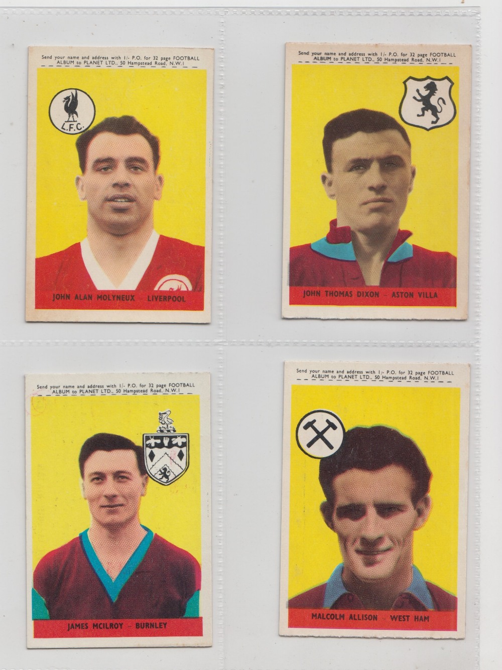 Trade cards, A&BC Gum, Footballers, (Planet, 1-46) 'X' size (set, 46 cards) (gd) - Image 19 of 24