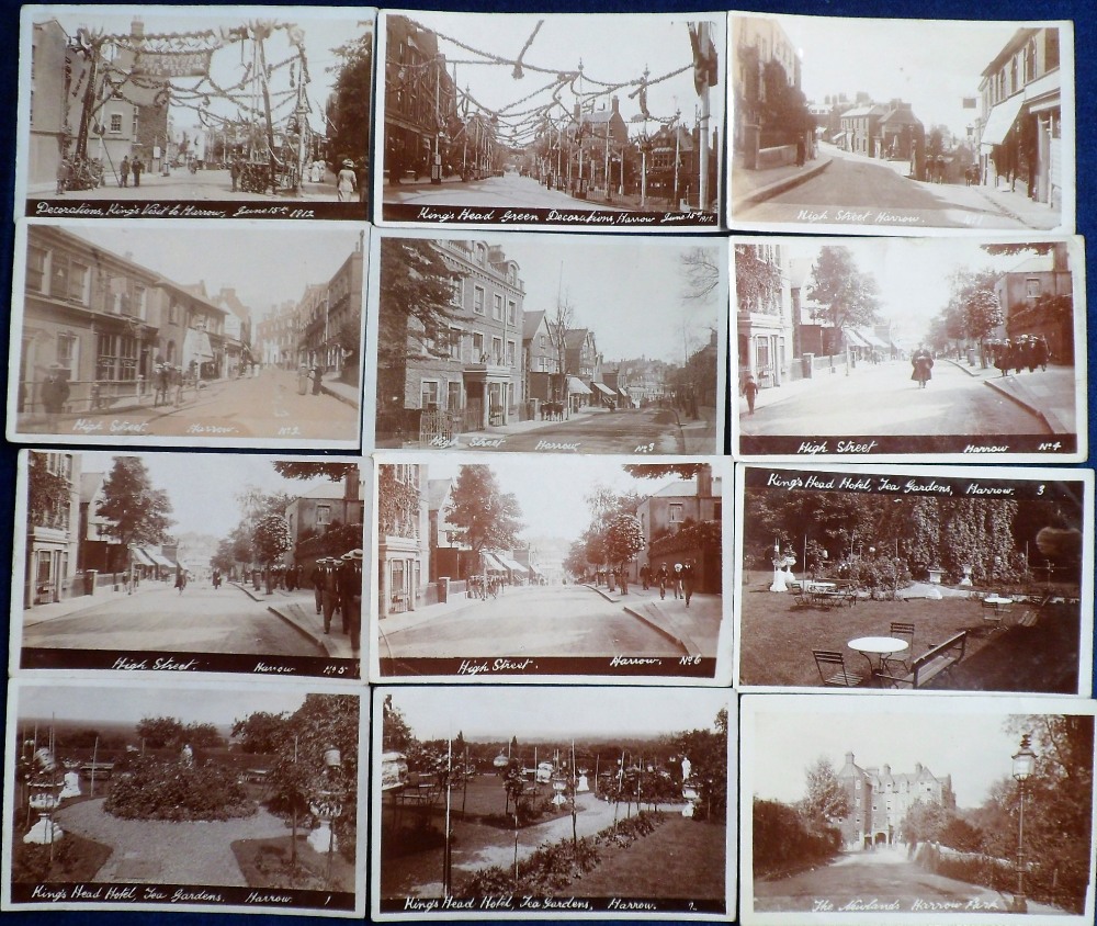 Postcards, Middlesex, a selection of approx. 24 RP cards of Harrow and its environs, all published