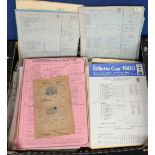 Cricket scorecards, large collection (700+) mostly 1950's onwards, some with signatures, various