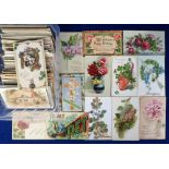 Tony Warr Collection, Postcards, a good mixed selection of 350 greetings cards, birds (18),