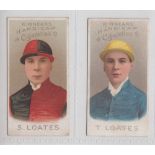 Cigarette cards, Horse Racing, Kinnear, Jockeys, Set 1, two cards, S. Loates & T. Loates (gd) (2)