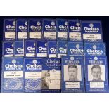 Football programmes, Chelsea homes 1949/50 - 59/60 inc. Blackpool 49/50, Newcastle FAC 49/50,