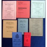Football programmes, Bury Town 3 fixture card booklets for 1922/23, 1928/29, 1954/55. Sold with Bury