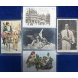 Postcards, Postmarks, a collection of 5 Christmas Cross and posted in advance of Xmas Day postmarks.