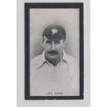 Cigarette card, Cricket, Smith's, Champions of Sport (Blue back), type card, Lord Hawke (gd/vg) (1)