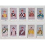 Cigarette cards, Australia, Sniders & Abrahams, Australian Jockeys (Blue back) (set, 48 cards) (