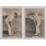 Cigarette cards, Phillips, Cricketers, Premium Issue, PF, Leicestershire, four cards, nos 67c, 106c,