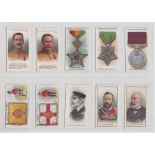 Cigarette cards, Military, Taddy, ten type cards, VC Heroes - Boer War (2), Orders of Chivalry (