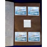 Cigarette cards, Player's, Proof album containing a set of British Naval Craft (gd)