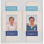 Cigarette cards, Mauritius, Soiree Cigarettes, Famous Footballers, packet issue, two cards, both