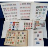 Stamps, an all World collection in 2 albums pages and loose, mainly used, (needs sorting)