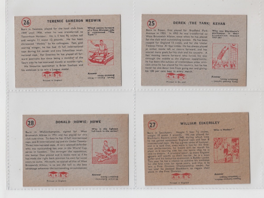 Trade cards, A&BC Gum, Footballers, (Planet, 1-46) 'X' size (set, 46 cards) (gd) - Image 14 of 24