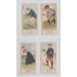 Cigarette cards, Cope's, Cope's Golfers, four type cards, no 35 A Novice, no 36 The Mystery of a