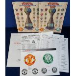 Football programmes, Manchester United v Palmeiras, Toyota European/South American Cup, played on 30