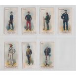 Cigarette cards, Wills, Soldiers & Sailors (Grey back), 7 cards, France - Officer of Artillery,