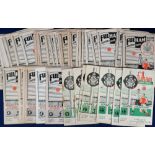 Football programmes, a collection of 40+ Fulham homes 49/50 - 59/60 inc. Chelsea, Newcastle, Arsenal