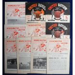 Football programmes, Manchester United, ten, 4-page, home programmes, four FA Youth Cup games v