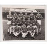 Football photograph, Cardiff City, 1960's, b/w team photo, approx. 8" x 6"with player details to