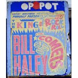 Music, 1974 poster on original hoarding from the 'Topspot' Nightclub in Margate, Kent, the new