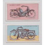 Cigarette cards, Golds, Motorcycle Series (Blue back), two cards, nos 14 & 16 (vg) (2)