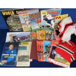 Football memorabilia, large box of football related items inc. programmes, noted Anderlecht v