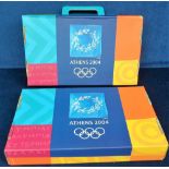 Olympic Games memorabilia, Athens, 2004, two unopened gift box sets which were placed on some