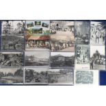 Postcards, Ceylon, a collection of approx. 85 cards of Ceylon inc. street scenes, village life,