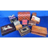 Opera Glasses, Boxes and Tins, dating from circa 1780 to 1930, 12 vintage items to include RAF