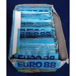 Trade stickers, Football, Panini, Euro 88, counter display box (no lid) containing approx. 100