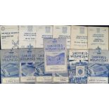 Football programmes, Sheffield Wednesday homes, a selection of 13 programmes 1952/53 - 1959/60