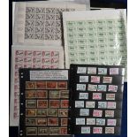 Stamps, Collection of sheets of stamps including Falkland Islands 1/2d green, Virgin Islands 1/