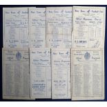 Football programmes, Bury Town homes, a collection of 8 programmes 1947-1954/55 v Haverhill