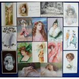 Tony Warr Collection, Postcards, a Glamour/Pretty Girl mix of approx. 100 cards mostly published