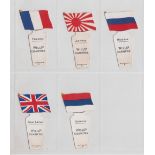 Cigarette cards, Wills, Overseas, Flags of the Allies (shaped) (5/6, missing Belgium) (vg) (5)