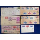 Stamps, A 1st flight cover San Juan to Port of Spain dated 21 Sep 1929, 2 early USA covers addressed