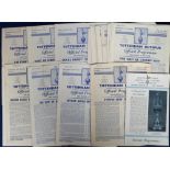 Football Programmes, Tottenham, a complete set of 21 Home League Matches from the 1960/61 Double