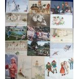Tony Warr Collection, Postcards, a further selection of approx. 100 mainly illustrated cards of