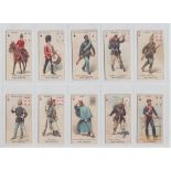 Cigarette cards, Wills, Soldiers of the World (p/c inset), 17 cards, 4S, 5S, AS, 2H, 6H, 7H, 8H, QH,