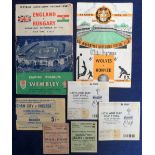 Football programmes & tickets, England v Hungary 25 Nov 1953 (programme and match ticket), Wolves