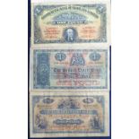 Banknotes, Scotland, three £1 notes, Commercial Bank of Scotland, 22 June 1938, F/24 239928, The