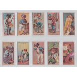 Cigarette cards, USA, Duke's, Jokes, ten cards, Santa Claus has to furnish the stockings, Business