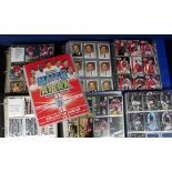 Football trading cards, 9 folders containing a large collection of modern Football trading cards,