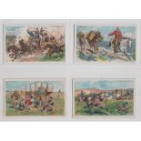 Cigarette cards, USA, Duke's, Cowboy Scenes, 'X' size, four cards, Attacking the Mail Coach,