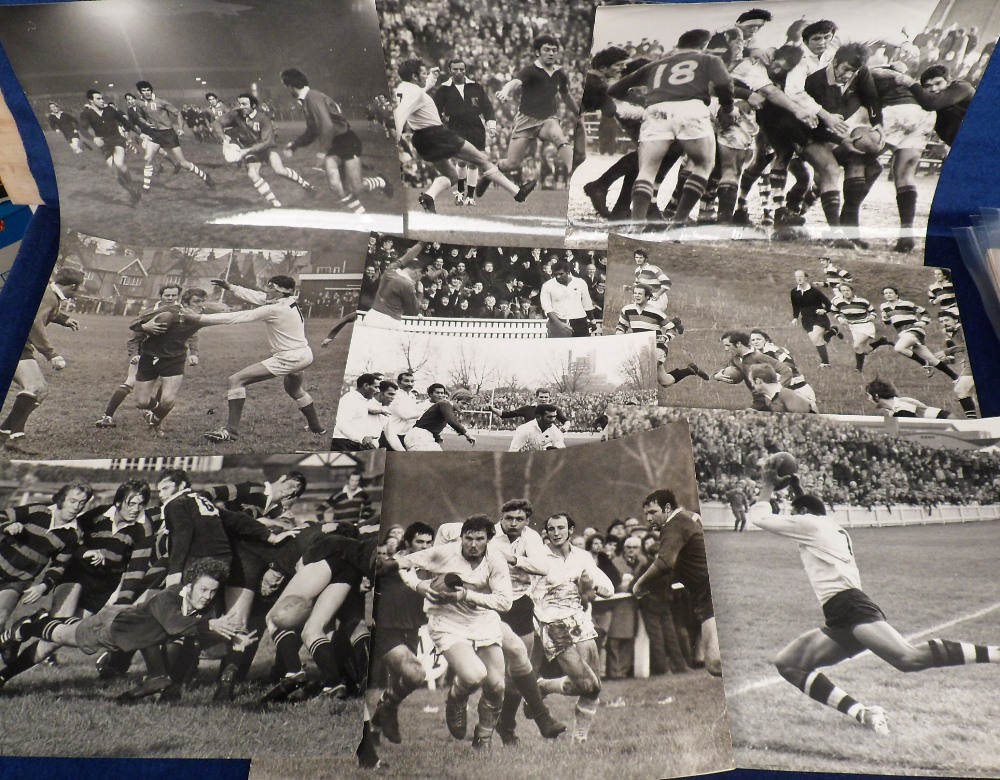 Rugby Union press photos, collection of approx. 100 mostly b/w press photos, 15" x 11" and - Image 2 of 2