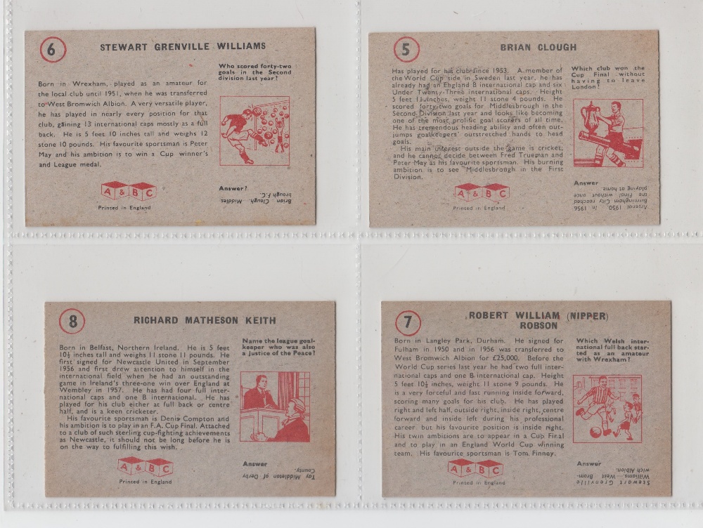 Trade cards, A&BC Gum, Footballers, (Planet, 1-46) 'X' size (set, 46 cards) (gd) - Image 2 of 24