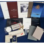 Aviation, Concorde, a mixed selection of items inc. 2 packs of playing-cards, wine and dinner menu'