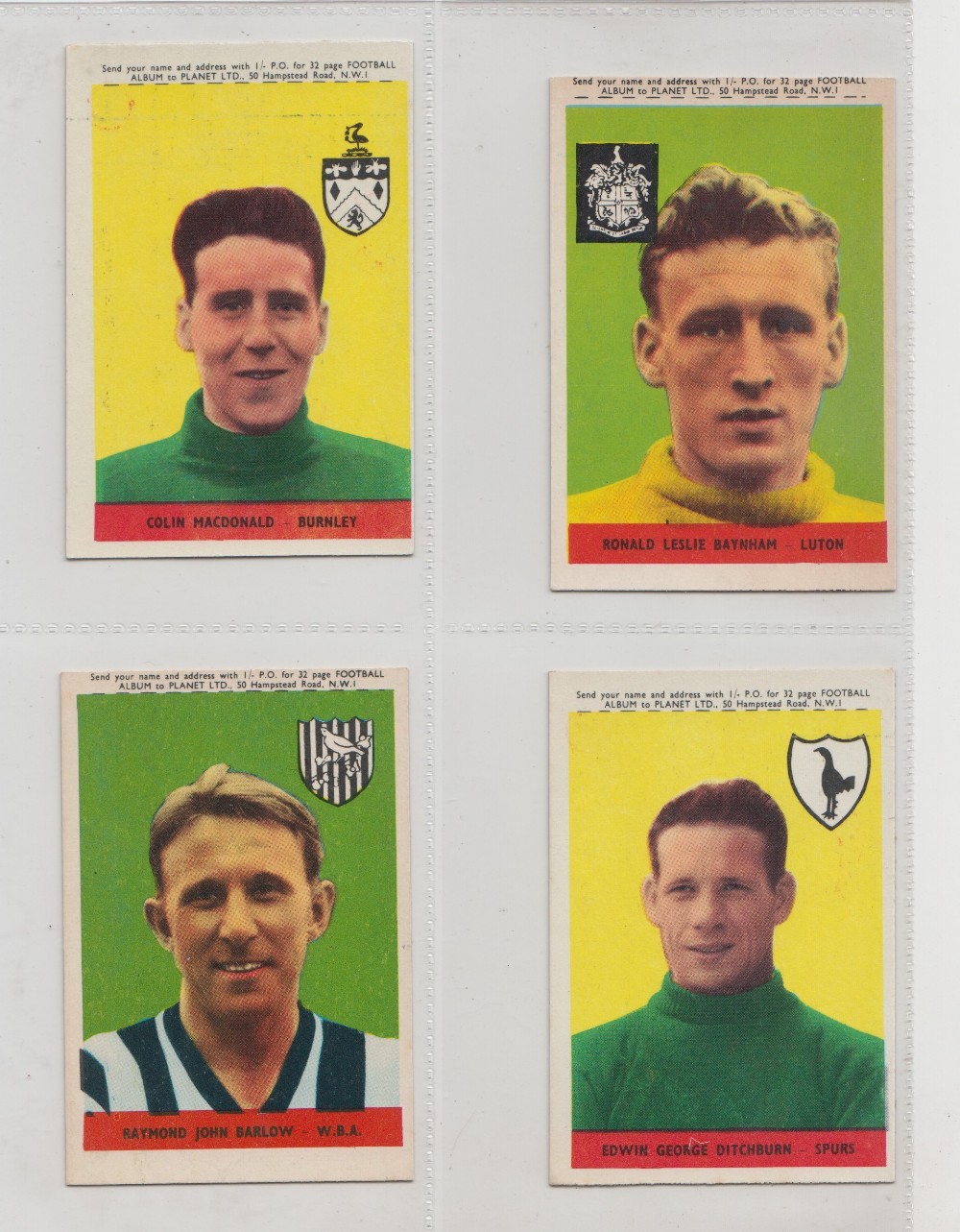 Trade cards, A&BC Gum, Footballers, (Planet, 1-46) 'X' size (set, 46 cards) (gd) - Image 5 of 24