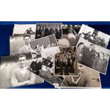 Football press photographs, Cardiff City, collection of 12 b/w press photos 12"x8" and smaller, with