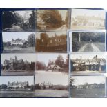 Postcards, a collection of 33 cards of Farley Hill with RP's of 'Woodbury' Farley Castle, Old Post